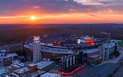 WM 2026 Boston Gillette Stadium im Sonnenuntergang
