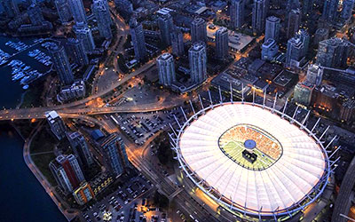 WM 2026 Vancouver BC Place by nigth