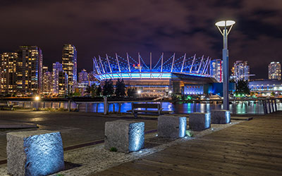 WM 2026 Vancouver BC Place by nigth